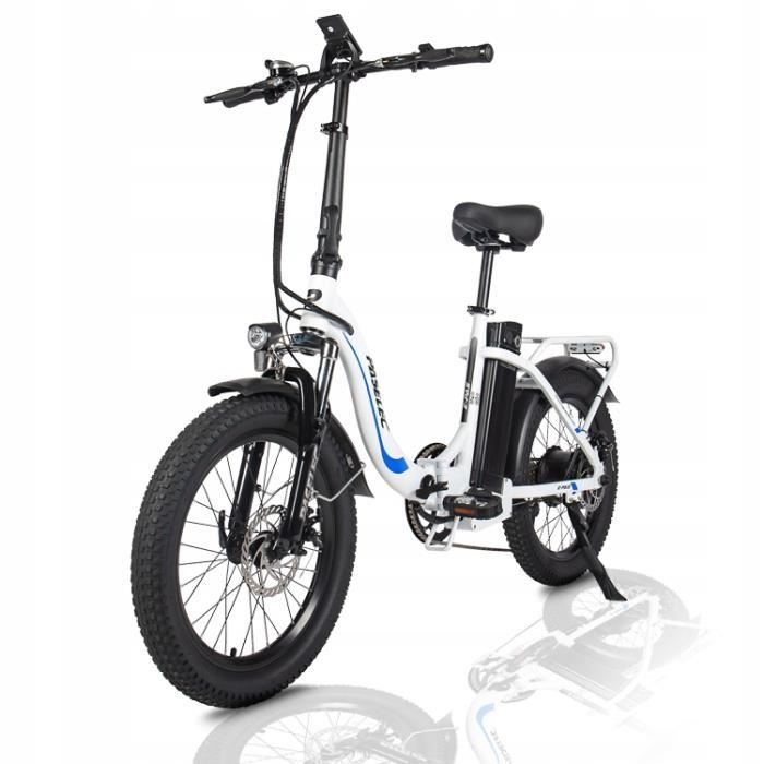 Velo electrique Paselec PX3 48V 13Ah 750W 45km h 90KM roue aluminium pliante 20 blanc Cdiscount Sport