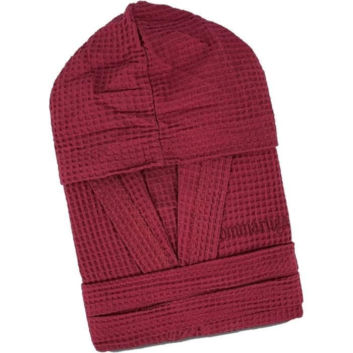 Peignoir A Capuche Style Italien 100 Coton 350G Traitement Nid D Abeille Selection Sommaruga Yourhome Bordeaux L u339 Cdiscount