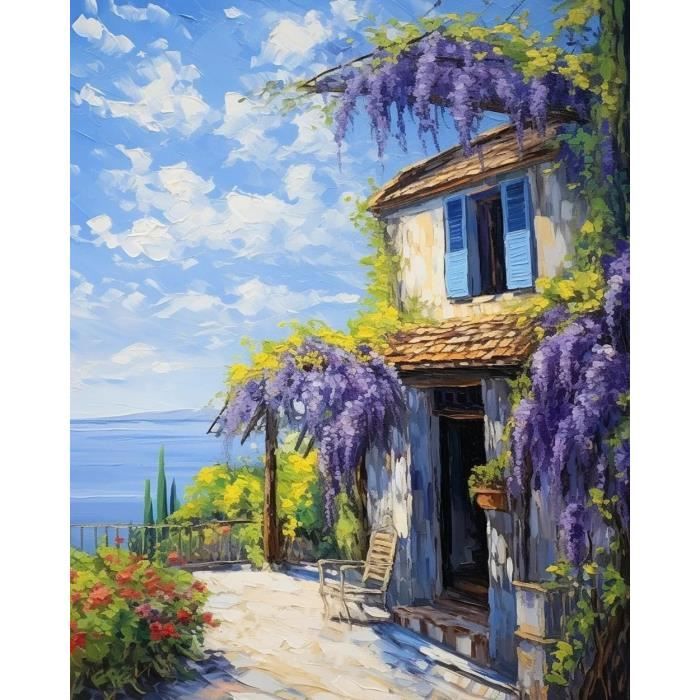 EOBROMD Paint by Numbers Adult Kit for Beginner Landscape, DIY Garden Kits Crafts peinture a numero adulte, Paint by Numbers for Home Decor Gift 40x50cm(Without Frame EOBROMD Paint by Numbers Adult Kit for Beginner Landscape, DIY Garden Kits Crafts peinture a numero adulte, Paint by Numbers for Home Decor Gift 40x50cm(Without Frame