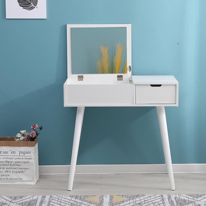 Coiffeuse Blanche Moderne Achat Vente Pas Cher