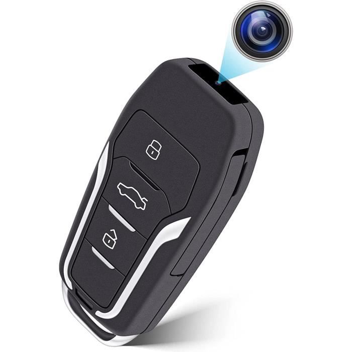 Caméra Espion 1080p 64GB - Mini Caméra Cachée Clé Voiture Avec Détection Mouvement, Caméra Sécurité Portable Porte Clés