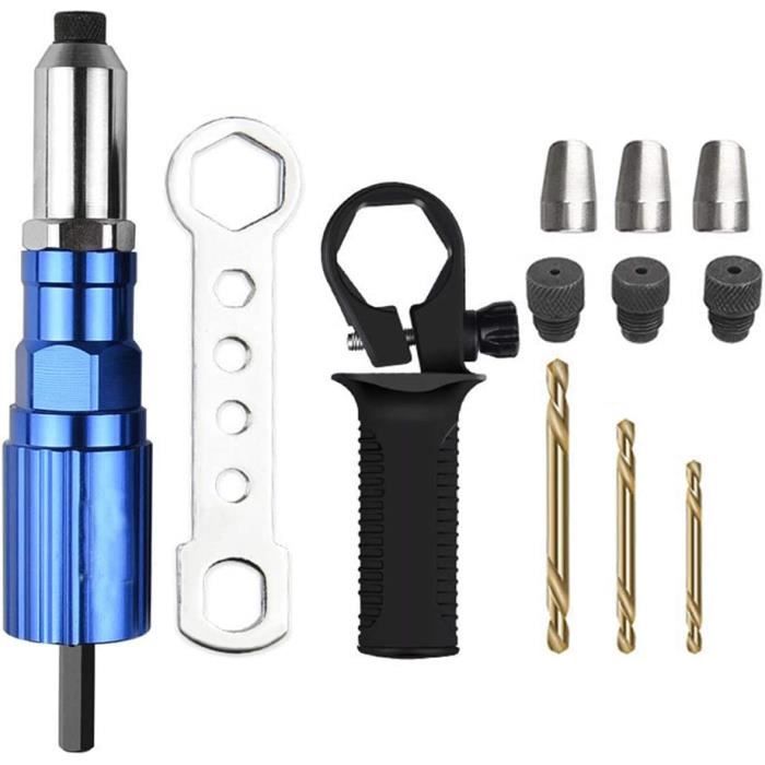 Outil Rivet Jeu de rivets électriques, Outil de Rivet électrique 2.4mm-4.8mm Rivet ...