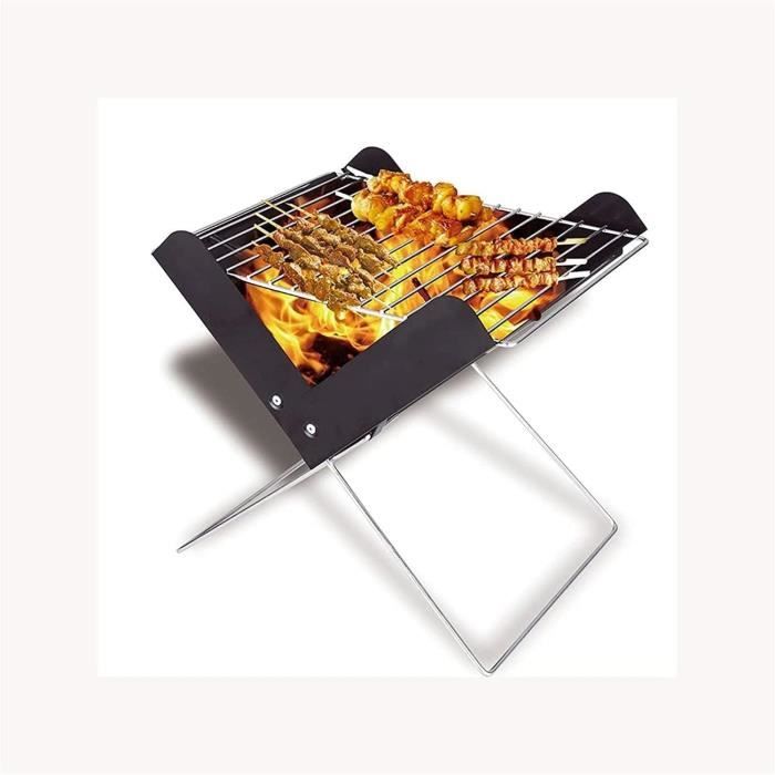 Barbecue de camping multifonctionnel, poêle à bois pliable pour la