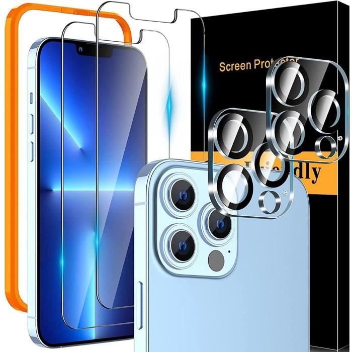 2 Verres Trempés Ecran et 2 Protections Caméra Arrièrepour iPhone 13 Pro Max (67)