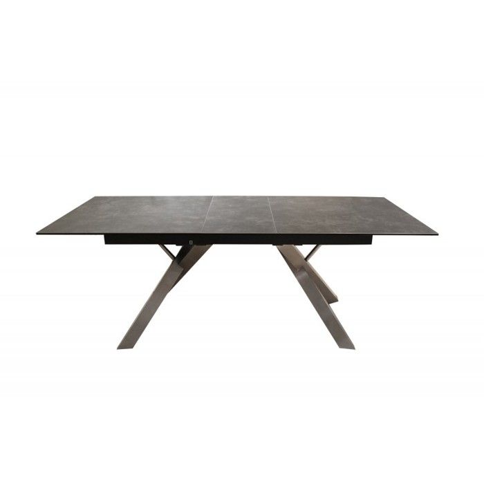 table design céramique extensible 180 à 220 cm pieds acier - roma meubletmoi