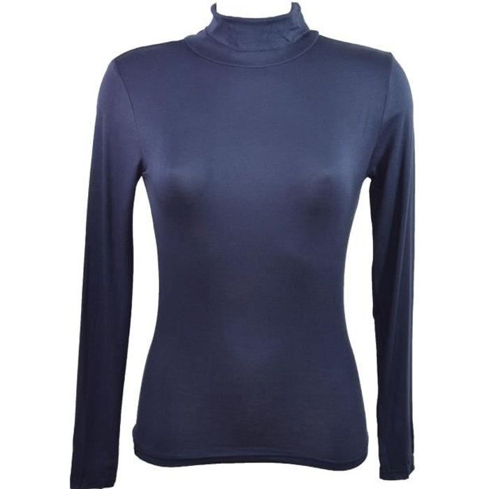 T-shirt, sous pull femme,manches longues,col roulé