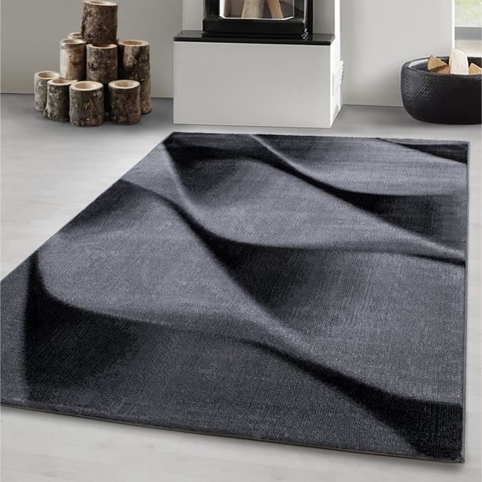 Tapis Gris Noir Blanc Achat Vente Pas Cher
