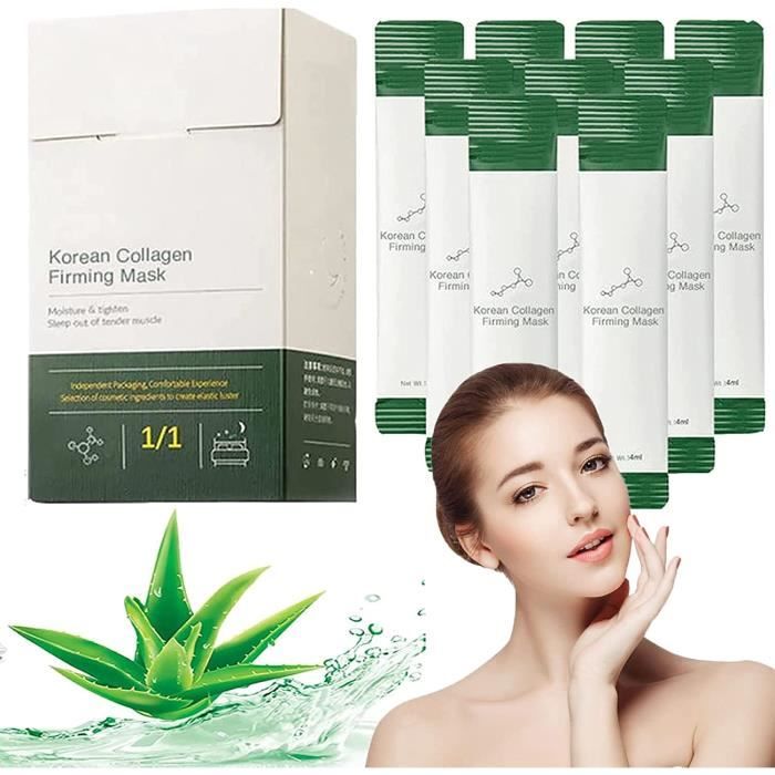 Lot De 4 Masques Visage Hydrogel Au Collagène - Marque PLOBRT, Peau Normale, Neuf