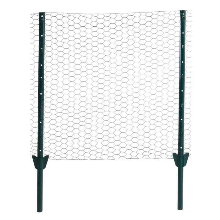 Set de clôtures à mailles hexagonales 1,50 x 10m Set de fil de clôture 25 mm ESTEXO