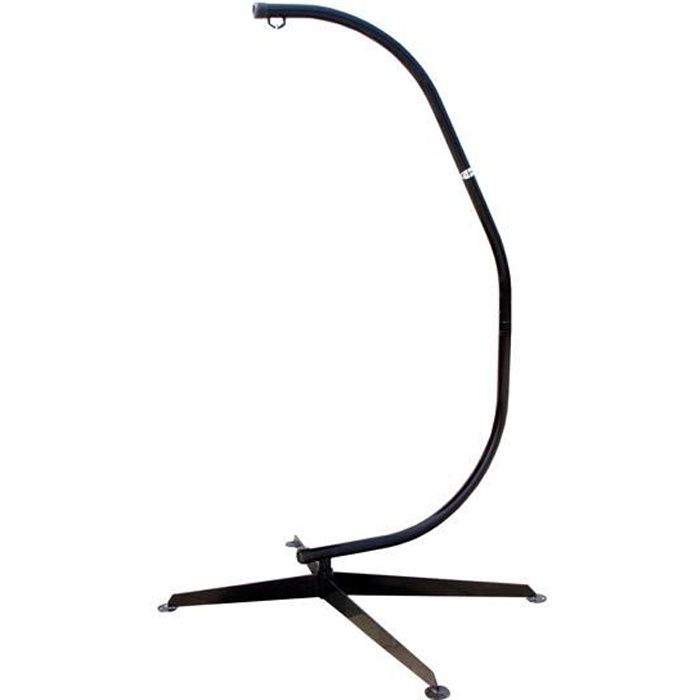 Support pour fauteuil suspendu - AMANKA - Métal noir - Pour adulte - 150kg - 79x112x205cm
