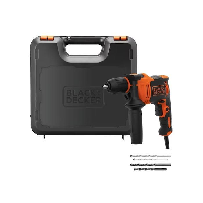 Perceuse À Percussion Black+Decker BEH710K-QS – 710W, 4 Forets, Coffret Inclus - vue 3