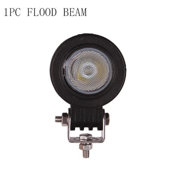 FEUX PHARE DE TRAVAIL ROND 10W LED LENTICULAIRE-CAMION BATEAU 4X4 12V/24V