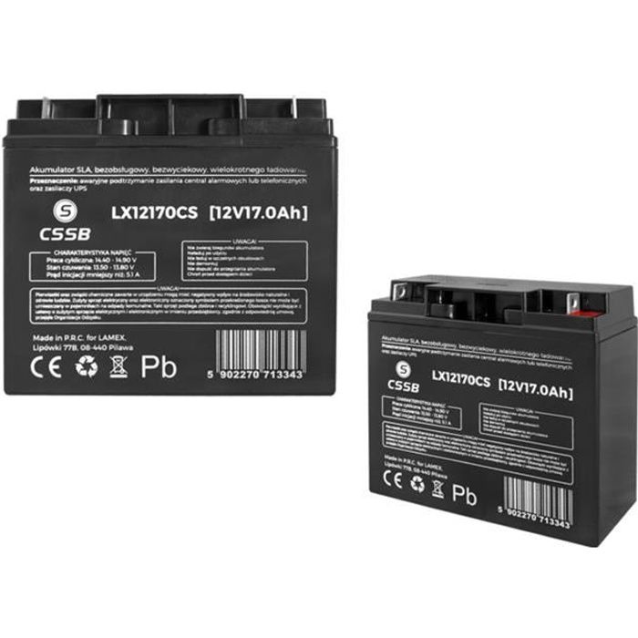 Batterie Gel 12V 17Ah MaxPower - Sans Entretien Pour Scooter, Yacht, Alimentation De Secours