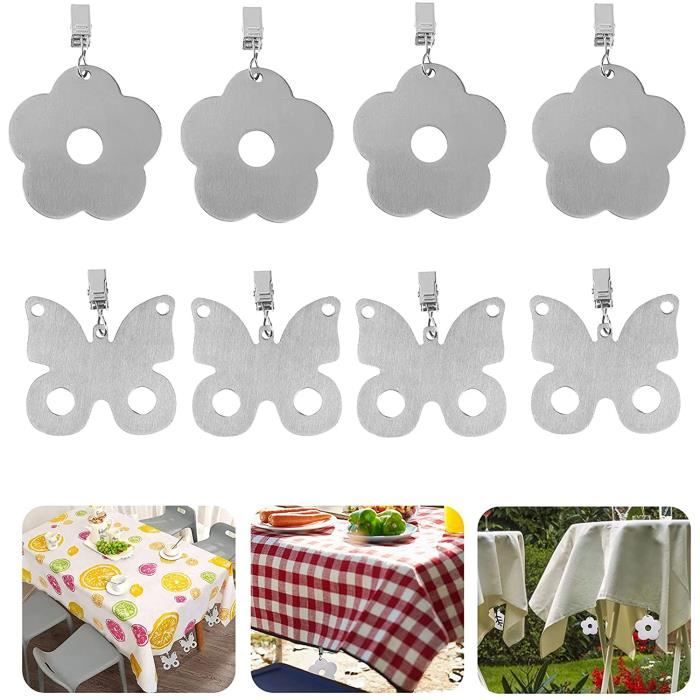 Lot De 4 Poids Magnétiques Pour Nappe D'extérieur - Aimants Puissants, Motif Abeille - Acier Inoxydable 5,3x5,3 Cm - 3