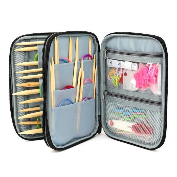Marqueurs De Points Amovibles Pour Tricot/crochet - Lot De 16 Avec Boîte En Bois - Pour Compter Les Mailles Facilement - 4