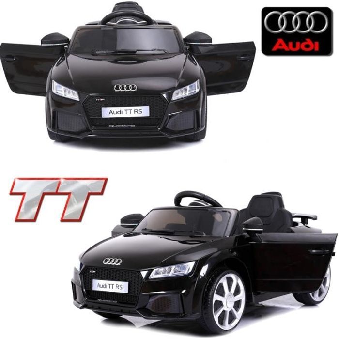 Voiture lectrique enfant Audi TT S pack luxe noir 12 volts