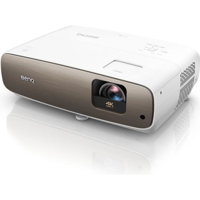 Vidéoprojecteur DLP 4K UHD BENQ W2700 - 2000 lumens ANSI - HDMI, USB - 2 Haut-parleurs 5W - Blanc et Marron
