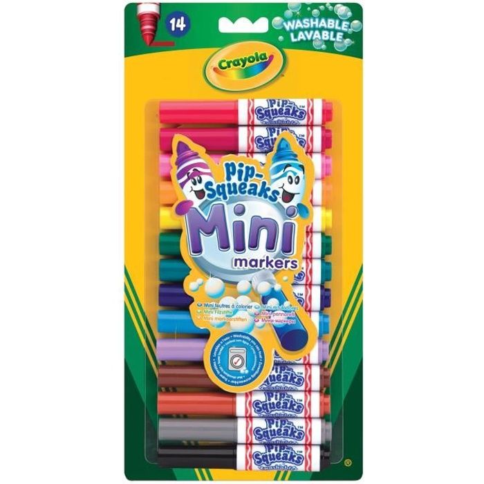 Crayola - 14 Mini feutres à colorier - Coloriage