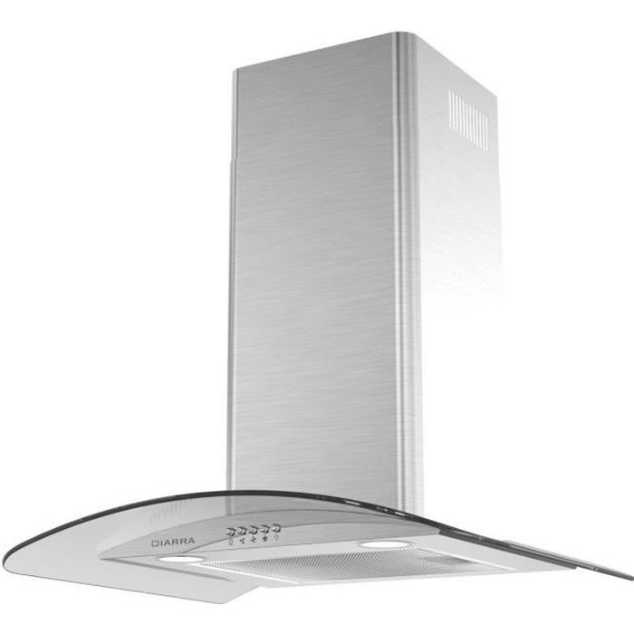 Ciarra Hotte Aspirante Cuisine 60cm Verre Inox 550 M H Led Lampe Filtre A Charbon Cbcf004 Achat Vente Hotte Cdiscount