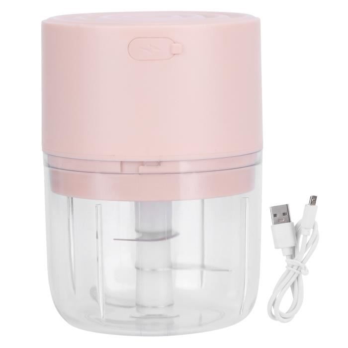 Mini Broyeur Électrique Pour Ail Et Légumes - Rechargeable USB, 250 Ml, Lames Acier Inox - Hachoir Portable Sans Fil