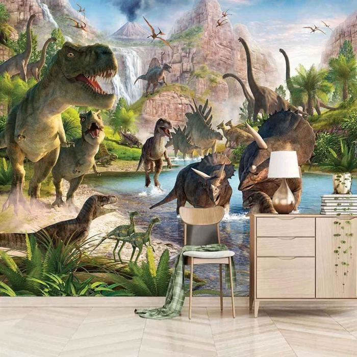 Kit Peinture Par Numéros TANGFEIY – Dinosaure 30x40 Cm – Toile Non Encadrée Avec Pinceaux Et Acrylique