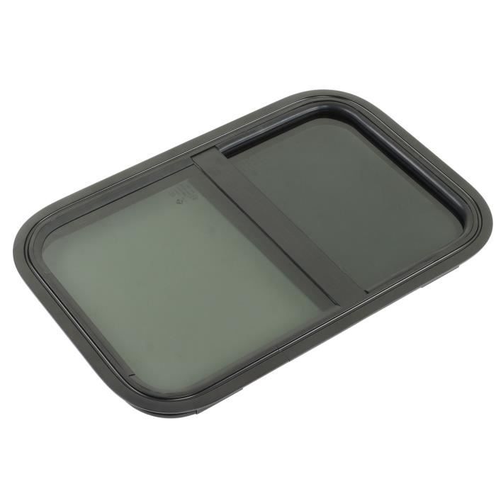 Fenêtre Coulissante 1000x400 Mm Pour Camping-Car – Verre Trempé Noir Anti-Moustique + Cadre Aluminium Durable – Intimité & Ventilation Parfaite