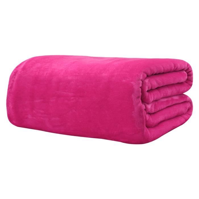 Couverture - HELLOVE - Rose clair - 70x100 cm - Flanelle - Lavable en machine