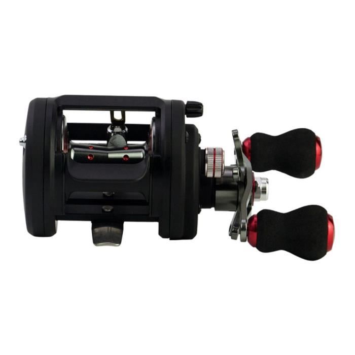 Moulinet De Pêche à La Traîne (Trolling) - 3+1 Roulements - Frein Max 25kg - Pour Main Gauche Ou Droite - 490g