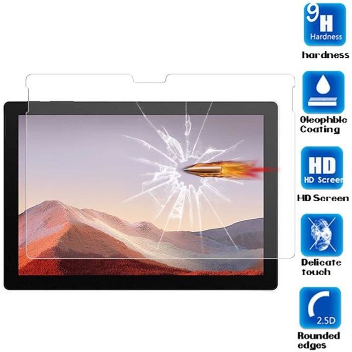 Protection écran Verre Trempé Pour Surface Pro 11/10/9 13" - Lot De 2, 9H, Compatibilité Stylet