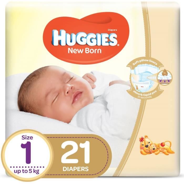 3-6 kg Huggies Bebè Extra Care Lot de 144 couches Taille 2 
