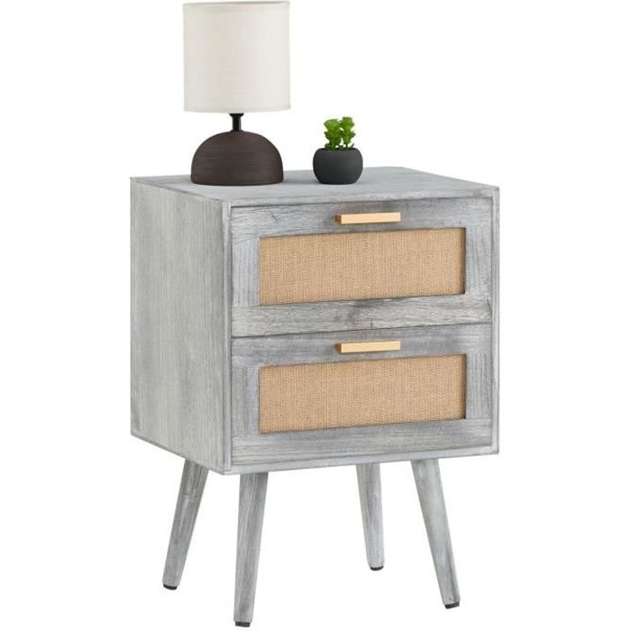 Table de nuit chevet commode armoire meuble chambre console 50 x 32 x 75 cm bois de chêne massif