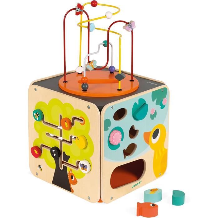 Cube D'activité Montessori Voyage - Jouet Sensoriel Pour Bébé 18 Mois+, Avion Et Voiture