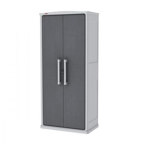 Armoire utilitaire Armoire de rangement haute résine grise Cdiscount Bricolage