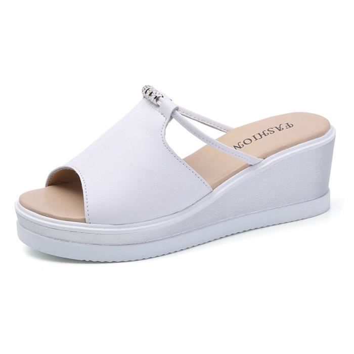 Claquettes compensees femme top