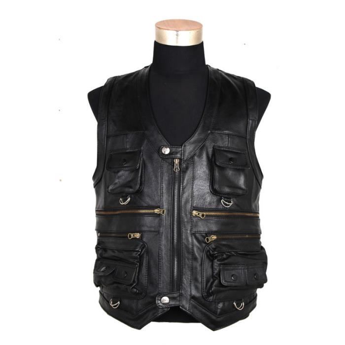 Gilet sans manche deals cuir homme redskins