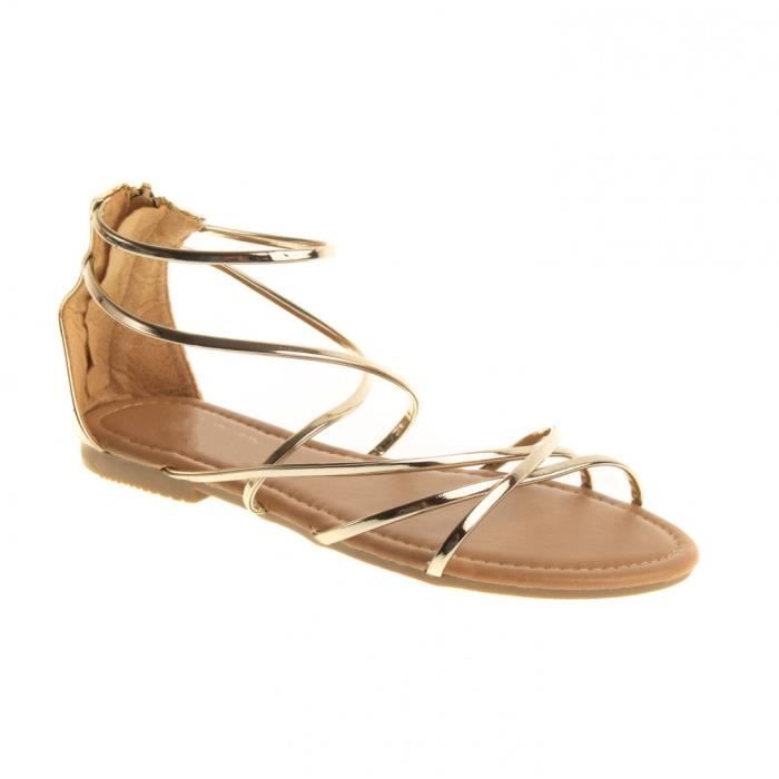 Spartiate femme doree store