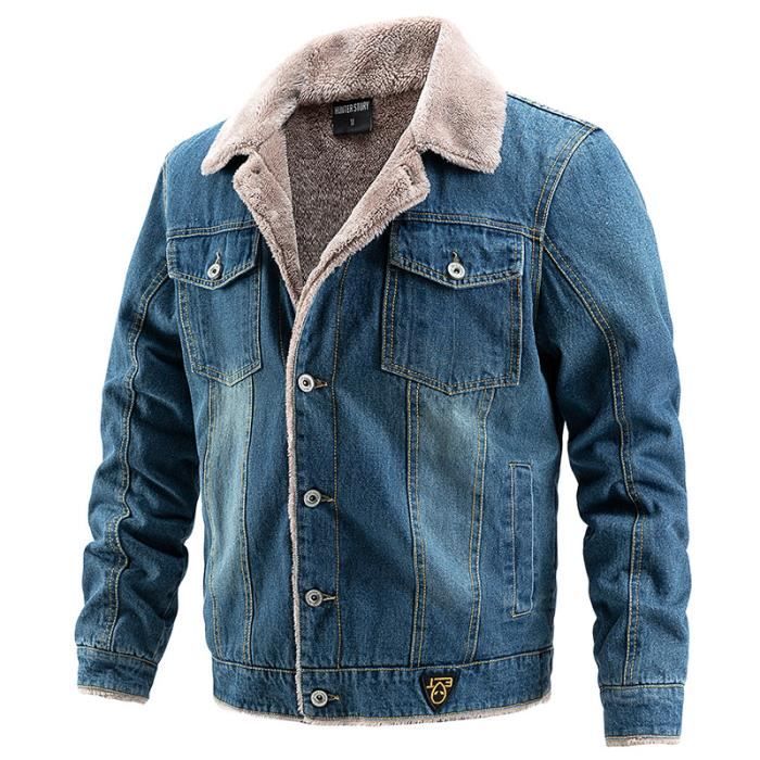 Veste HommeManches Longues Casual Veste en Jean Homme