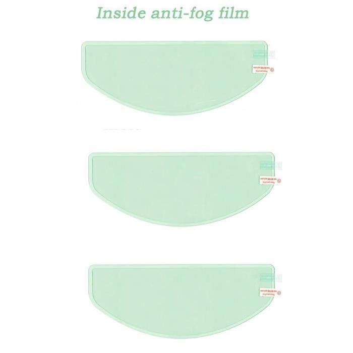 Lot De 2 Films Anti-buée Pour Casque De Moto - Installation Facile - Compatible Plupart Casques - 9