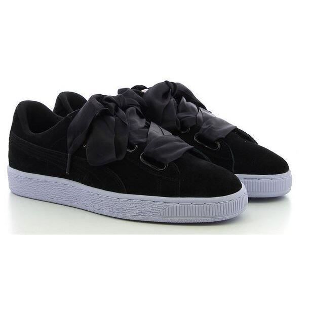 puma suede heart noir