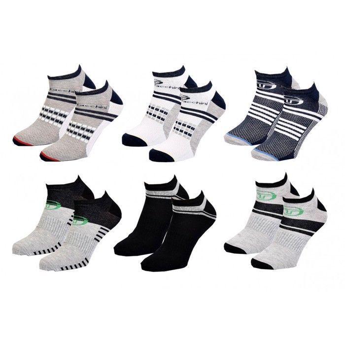 Chaussettes homme - Sergio Tacchini - Pack de 6 paires - Socquettes courtes - Multisport - Respirant