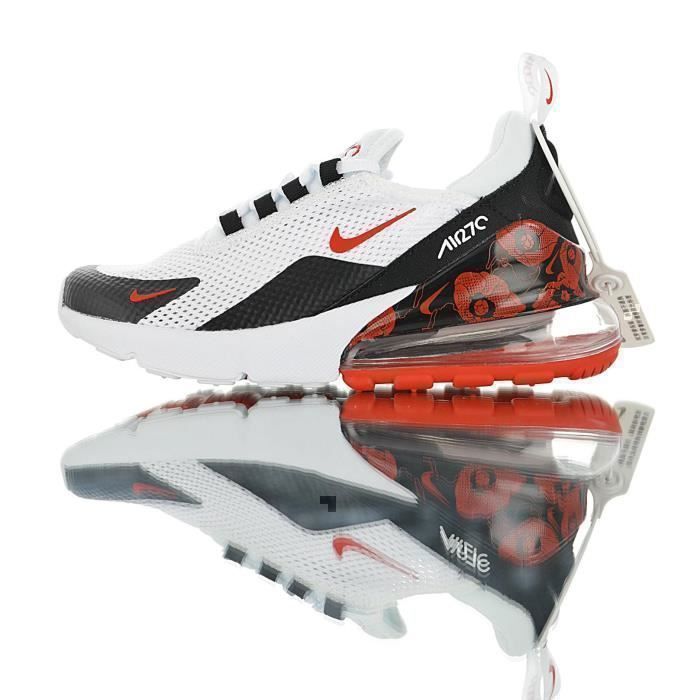 Baskets NIKE Air Max 270 Homme et Femme Blanc Noir Rouge Rouge Cdiscount Chaussures