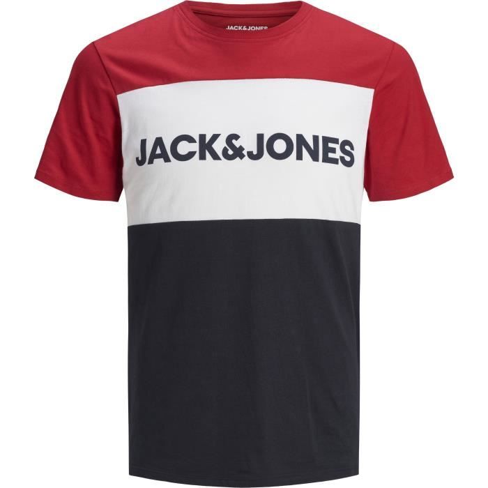 JACK & JONES T-Shirt Rouge Tango Homme