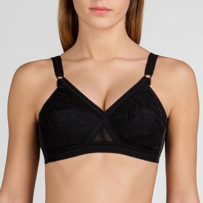 Soutien-Gorge Playtex Coeur Croisé Noir Sans Armatures