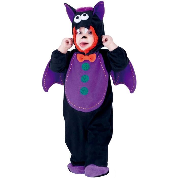 Déguisement de chauve-souris pour bébé Combinaison à manches longues Halloween pour nouveau-né
