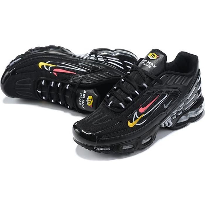 Baskets NIKEs Airs TN Chaussures Noir-rouge-jaune de course pour hommes -  Cdiscount Sport