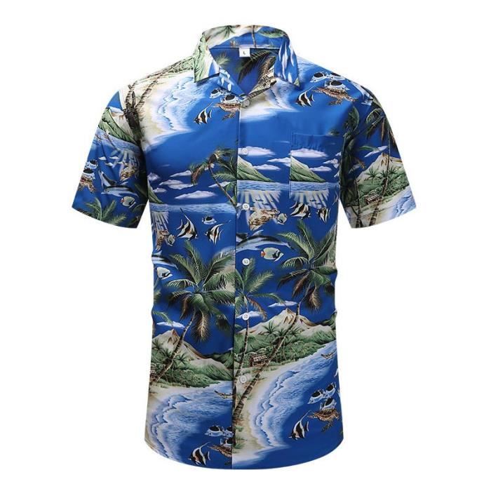 Chemise Homme Manches Courtes A Pois Casual Chic Chemise Homme Ete