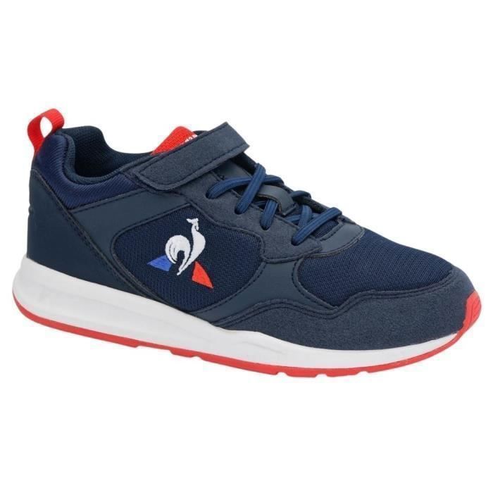 Baskets enfant Le Coq Sportif Lcs R500 Ps - dress blue - Lacets - Plat - Textile