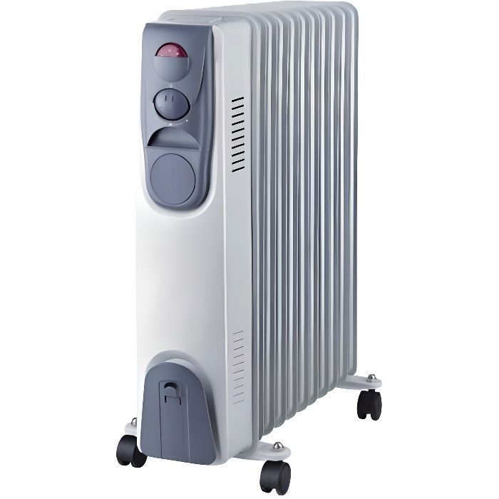 Radiateur bain d huile 2500w avec telecommande - Cdiscount