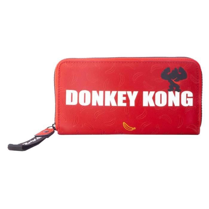 donkey kong portefeuille bananas all over print nouveau officiel nintendo rouge