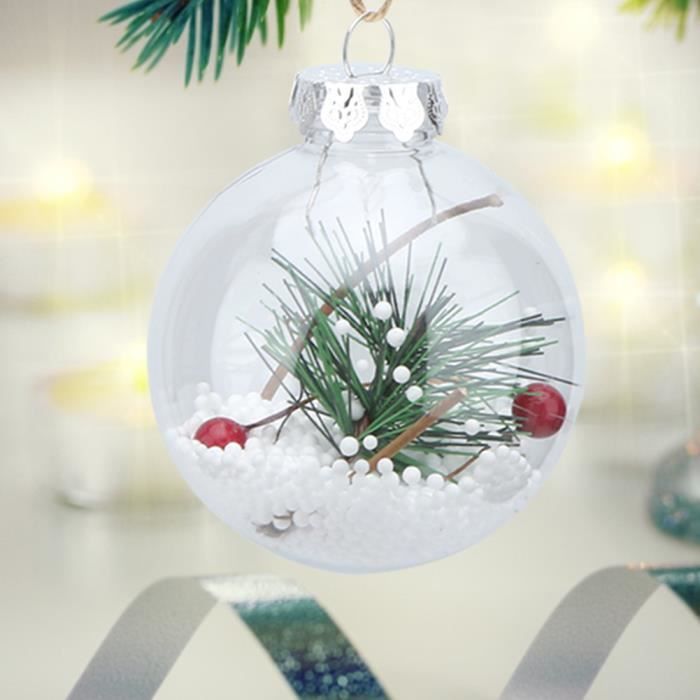 Omabeta boule de décoration de Noël Boule de noël transparente, boule